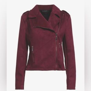 Liz Claiborne ScubaMoto Jacket, Burgundy.